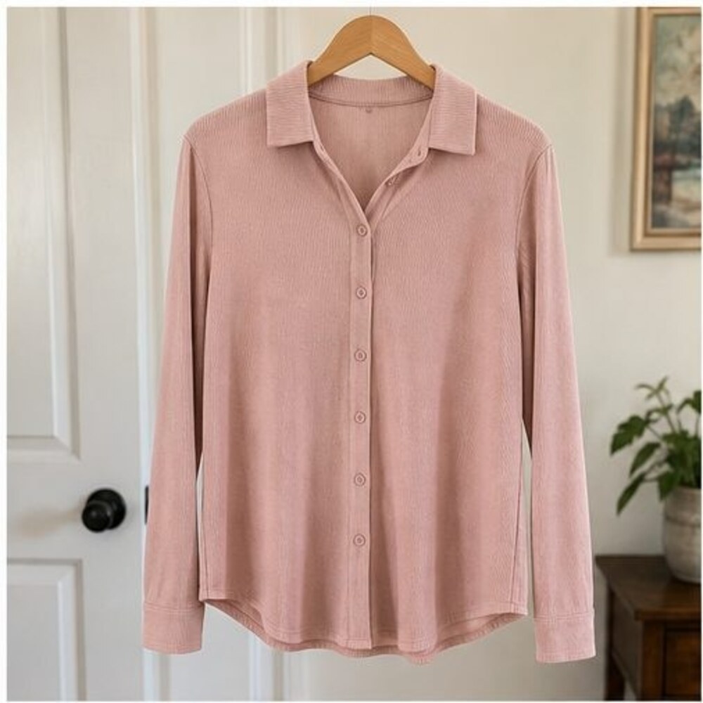 Blush Pleated Blouse
